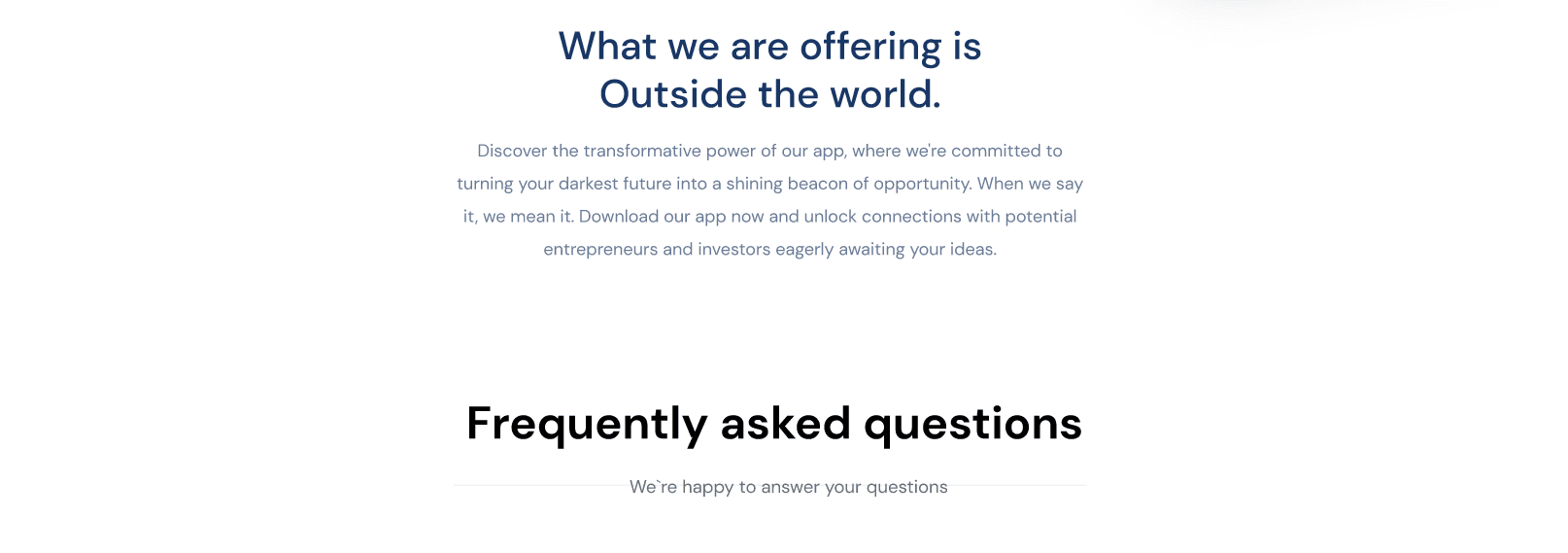 Frequently asked questions heading